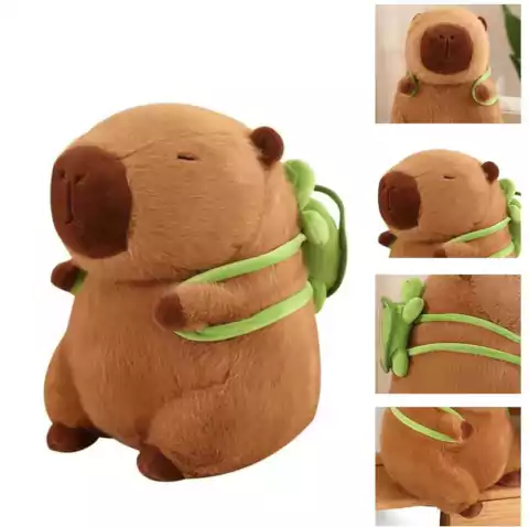 Pelúcia Capivara com Mochila Tartaruga 21 cm