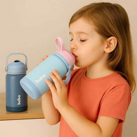 Garrafa Térmica Parede Dupla Com Canudo Buba - comprar online