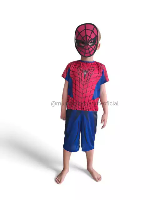 Fantasia infantil curta 2 até 10 anos - Homem Aranha