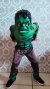 Fantasia Hulk com músculos na internet