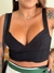 Blusa cropped pregas FARM