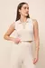 BLUSA POLO TRICOT EFEITO RETANGULAR NATURAL na internet