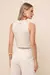 BLUSA POLO TRICOT EFEITO RETANGULAR NATURAL - BELURI