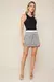 SHORTS LISRADO BOTÕES PRETO - comprar online