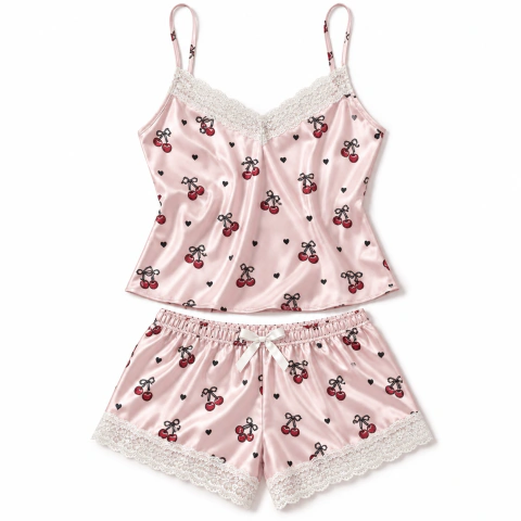 Pijama de Satén Musculosa