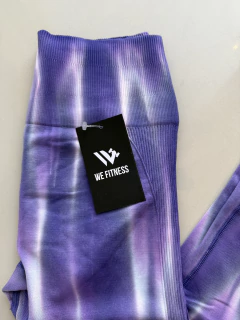 Leggings seamless Tie Dye violeta y blanco en internet