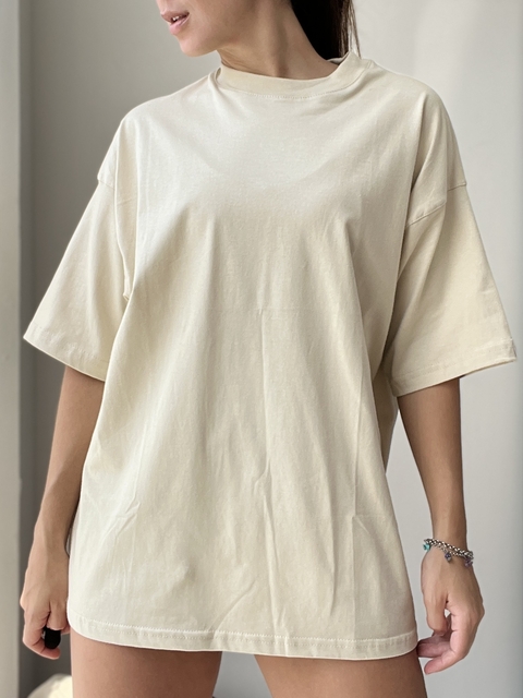 Remera Over We beige (unisex) - comprar online
