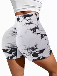 Short seamless Batik blanco y negro