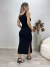 Vestido Canelado Fendas Laterais Isis