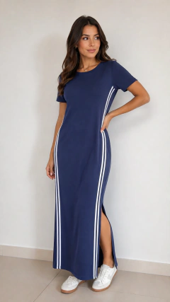 Vestido longo listrado Amanda - Zapp Modas 
