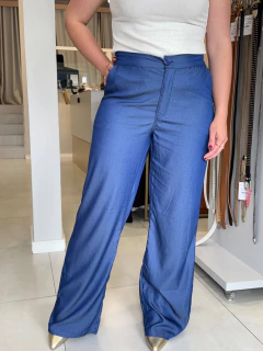 Calça Edex feminina ampla azul - comprar online