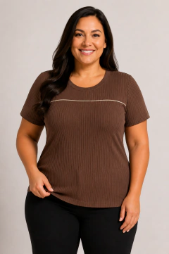 Blusa básica canelada - loja online