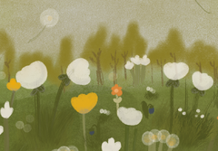 Ilustración cuadrada 21x21, arte floral de pared, impresión de arte mural - comprar online