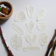 Stick and Stitch self-adhesive, water-soluble embroidery designs. Set 3