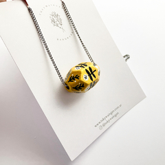 Hand-painted wooden bead necklace - buy online