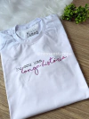 Camiseta longa história- Branca - comprar online