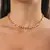Choker Elos Clara em U com mini esferas