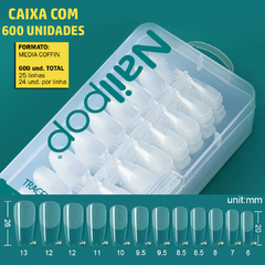 Unhas postiças realistas softgel