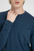 Camiseta de Algodão Egípcio Luigi Marinho Manga Longa Com Bolso - BISPO | MODA MASCULINA
