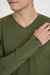 Camiseta de Algodão Egípcio Gola V Manga Longa Militar - BISPO | MODA MASCULINA
