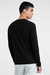 Camiseta de Algodão Egípcio Henley Manga Longa Preta - comprar online