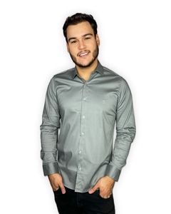 Camisa Básica Trajano's Manga Longa - Tricoline com Elastano na internet