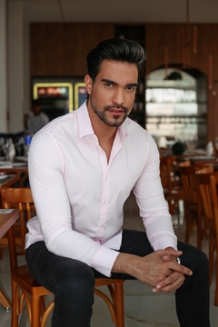Camisa Social Clássica Slim - Tecido Misto - Anti Amassados - Trajano's