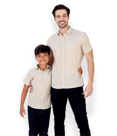 Camisa Pai e Filho Flamê/ Compre a adulto e ganhe a infantil
