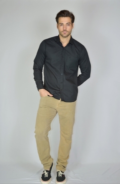 Camisa Tradicional Manga Longa com Bolso - 100% Algodão - comprar online