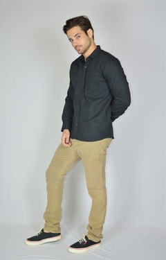 Camisa Tradicional Manga Longa com Bolso - 100% Algodão - Trajano's