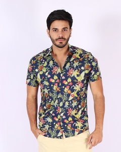 Camisa Manga Curta Viscose - Estampa Floral Colors - comprar online
