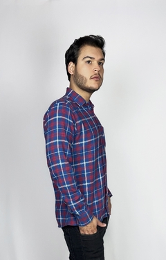 Camisa Xadrez Manga Longa Flanela 100% Algodão com 1 Bolso - Trajano's