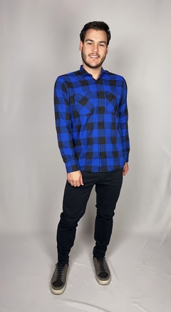 Camisa Manga Longa Flanela com 2 Bolsos - Tecido Misto na internet