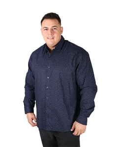 Camisa Plus Size Grande 100%Algodão Microestampa geométrica