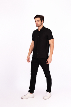 Camisa Básica em Tecido Premium Texturizado -Não amarrota - Trajano's