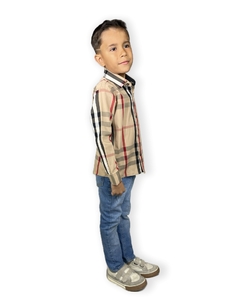 Camisa Trajanos Infantil Xadrez Preto e Vermelho - Pai e Filho - comprar online