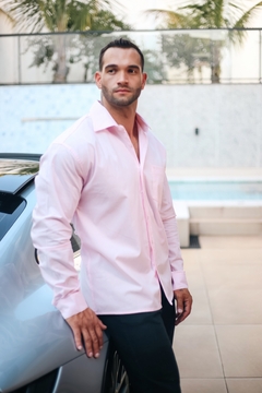 Camisa Manga longa Tricoline com Bolso Bordado - 100%Algodão - loja online