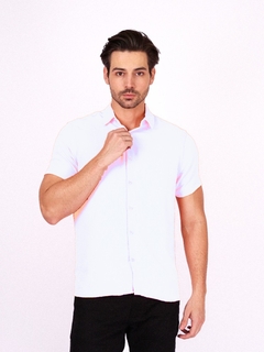 Camisa Básica em Tecido Premium Texturizado -Não amarrota