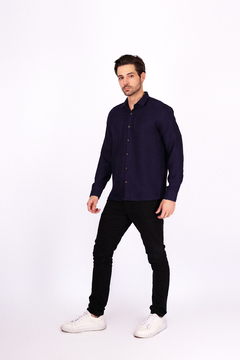 Camisa Manga Longa Tecido Premium Texturizado - Não amarrota - comprar online