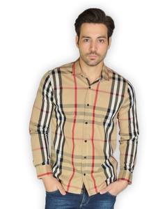 Camisa Xadrez Burbery Manga Longa 100% algodão