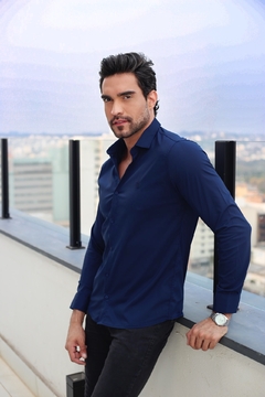 Camisa Social Clássica Slim - Tecido Misto - Anti Amassados - loja online