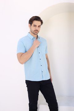 Imagem do Kit Dia dos Pais Camisa Manga curta com boslo em Viscolinho