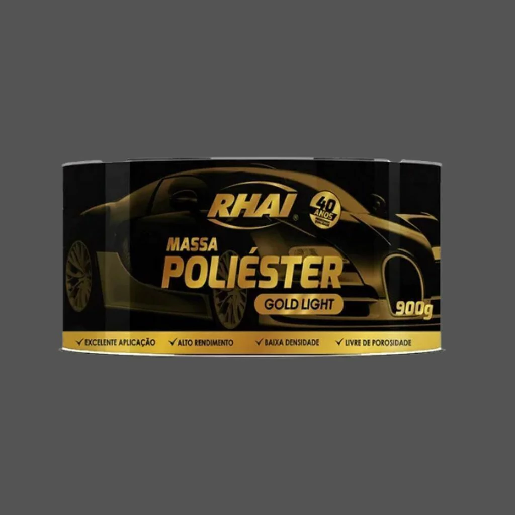 Massa Poliéster Gold Light 750g Catalizador 27g - RHAI