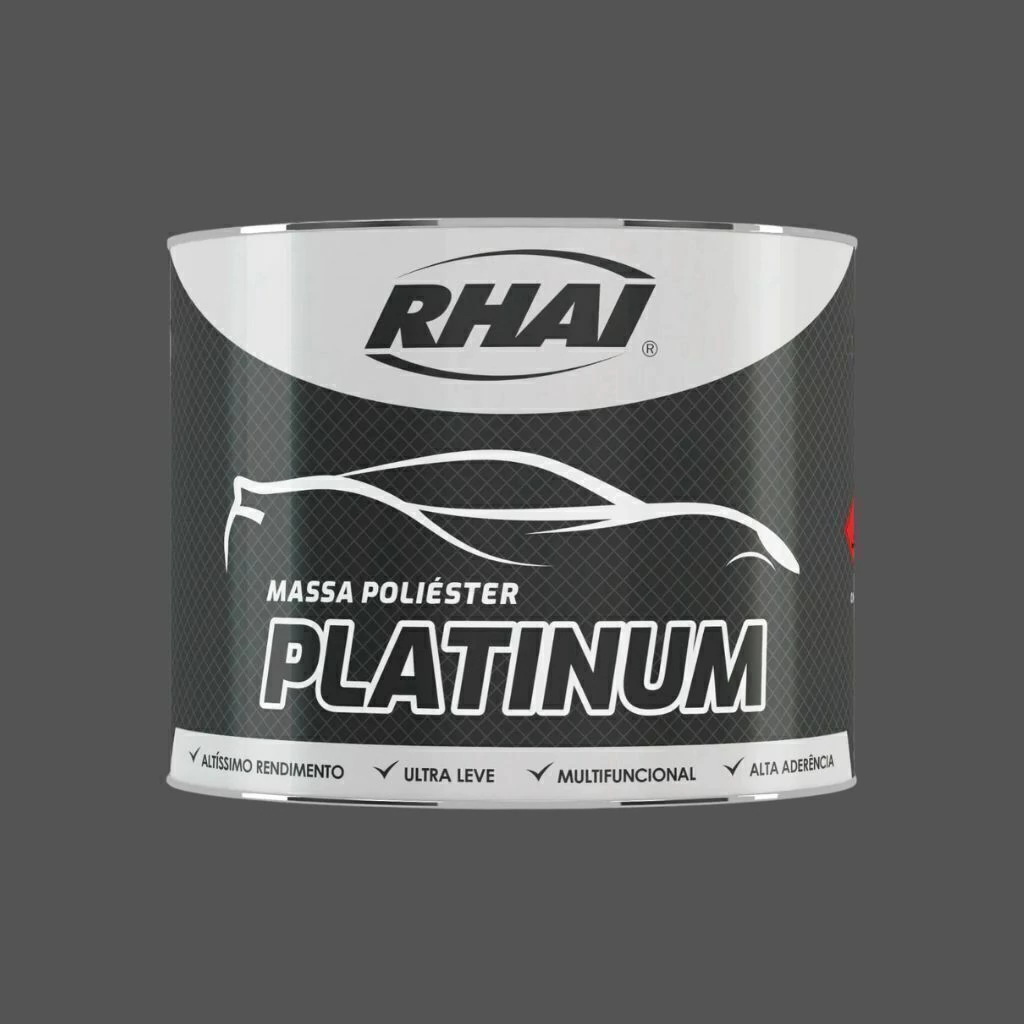 Massa Poliéster Platinum 1kg e Catalizador 30g - RHAI