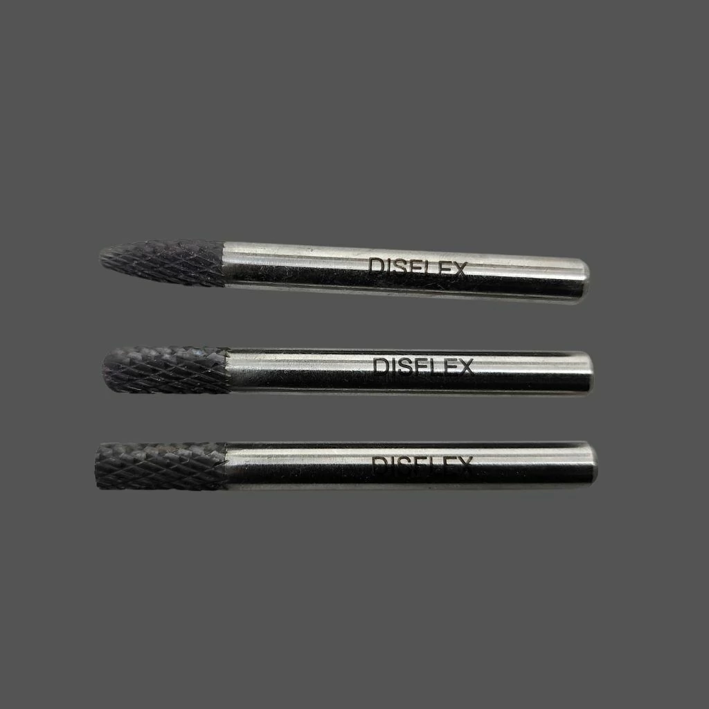Kit Lima Rotativa de Metal Duro (Jogo de 3 Peças) Disflex