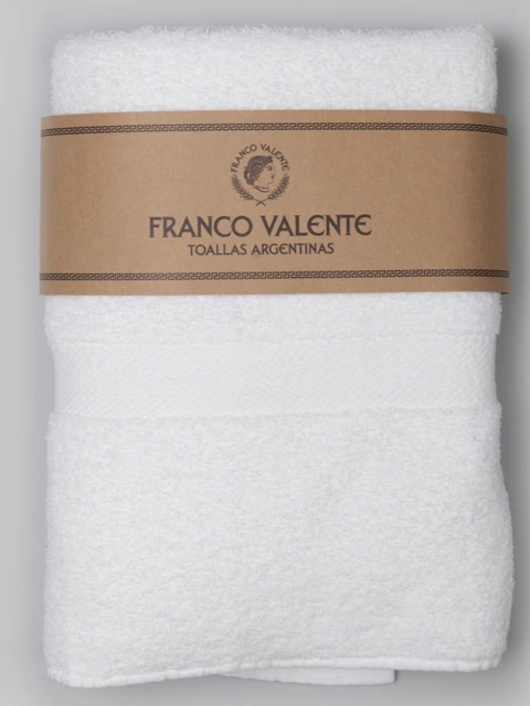 Juego Toalla y Toallon Franco Valente Blanco