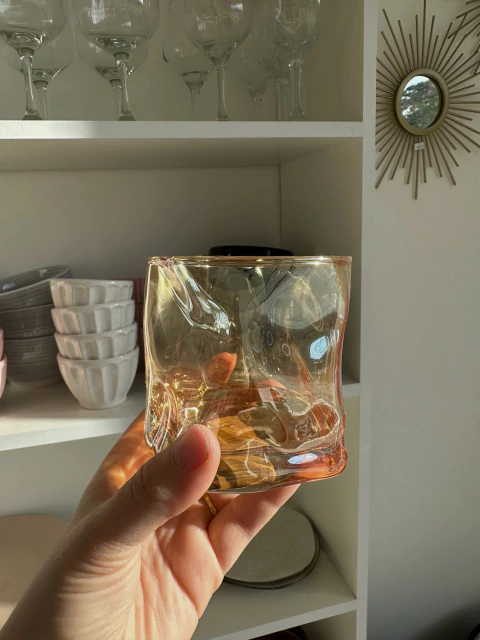 Vaso Burdeos ambar set x 6