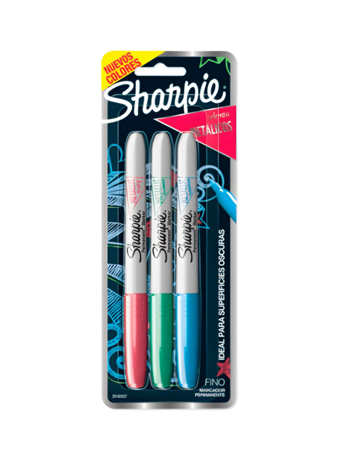 Sharpie metalizado x3