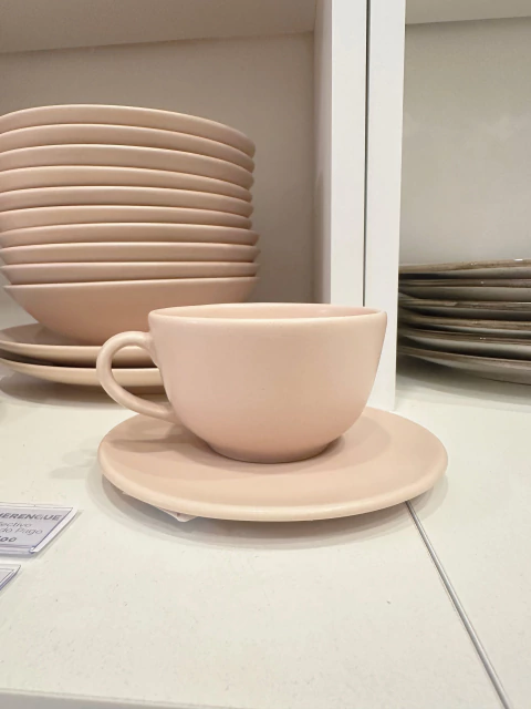 Taza y Plato Merengue 200ml - comprar online