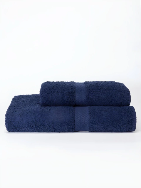 Juego Toalla y Toallon Franco Valente Azul Marino